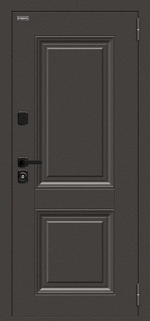 Входная дверь Thermo Некст МФ/SBlack Старк шоколад/White Silk BR6219 внешняя сторона