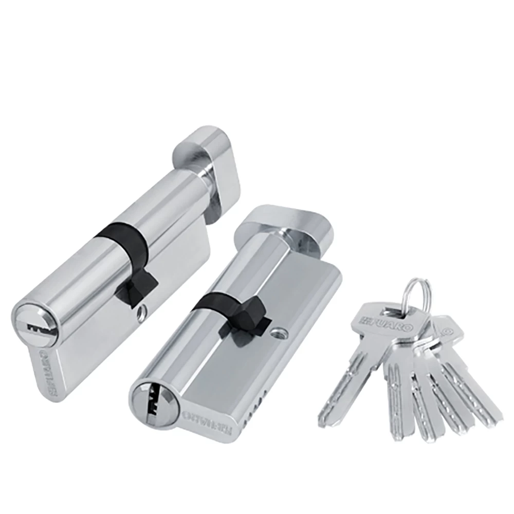 Фото Цилиндровый механизм (200 ZM/90) 2000ZMKnob90(50+10+30) CP хром 5Key с вертушкой