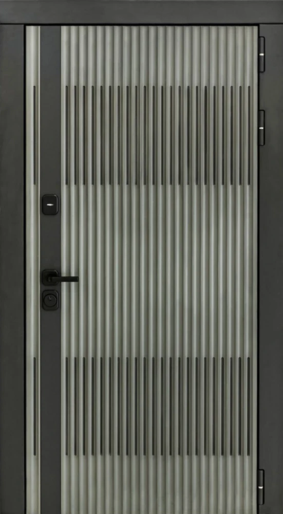 Входная дверь ДвериПРО Elfy Без фрезеровки Дуб арктик горизонт DPRO198249 внешняя сторона